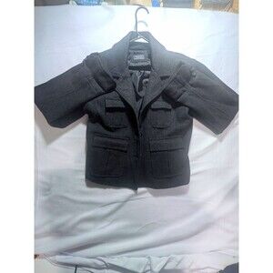 American Outpost Men's Gray Wool Blend Lined Field Jacket Pockets Button XL